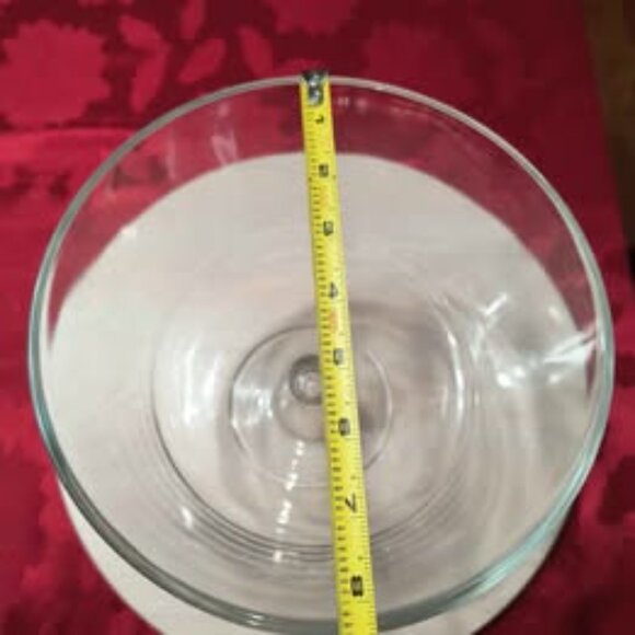 Vintage clear glass pedestal bowl - Picture 4 of 8